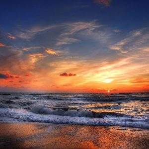 Backdrop: Sonnenuntergang am Strand
